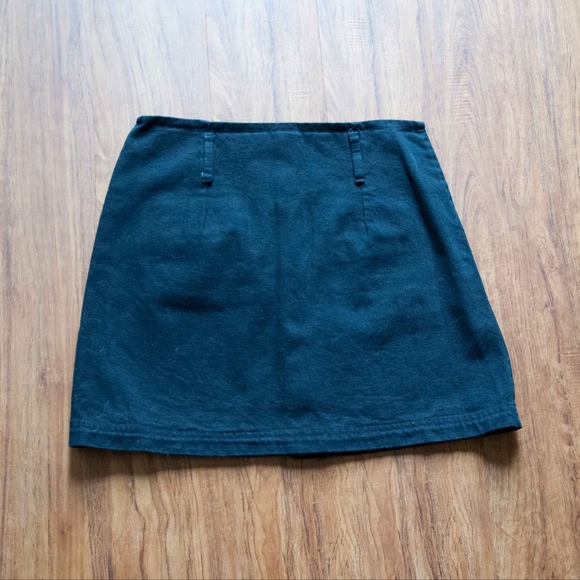 JTG 90's style Black Demin Button Up Skirt Sz 11 - Picture 2 of 6